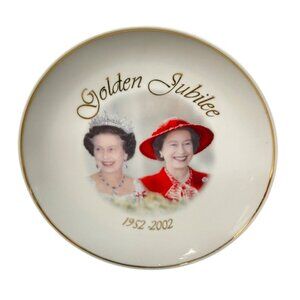 Queen Elizabeth II Golden Jubilee Commemorative Plate 1952-2002‎